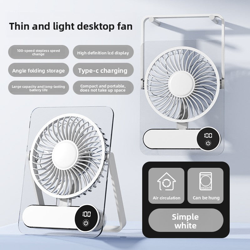 USB Rechargeable Desk Fan with Adjustable Speeds