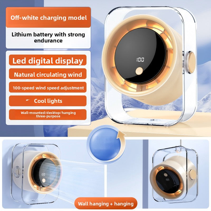 USB Rechargeable Desk Fan with Adjustable Speeds