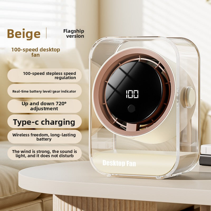USB Rechargeable Desk Fan with Adjustable Speeds