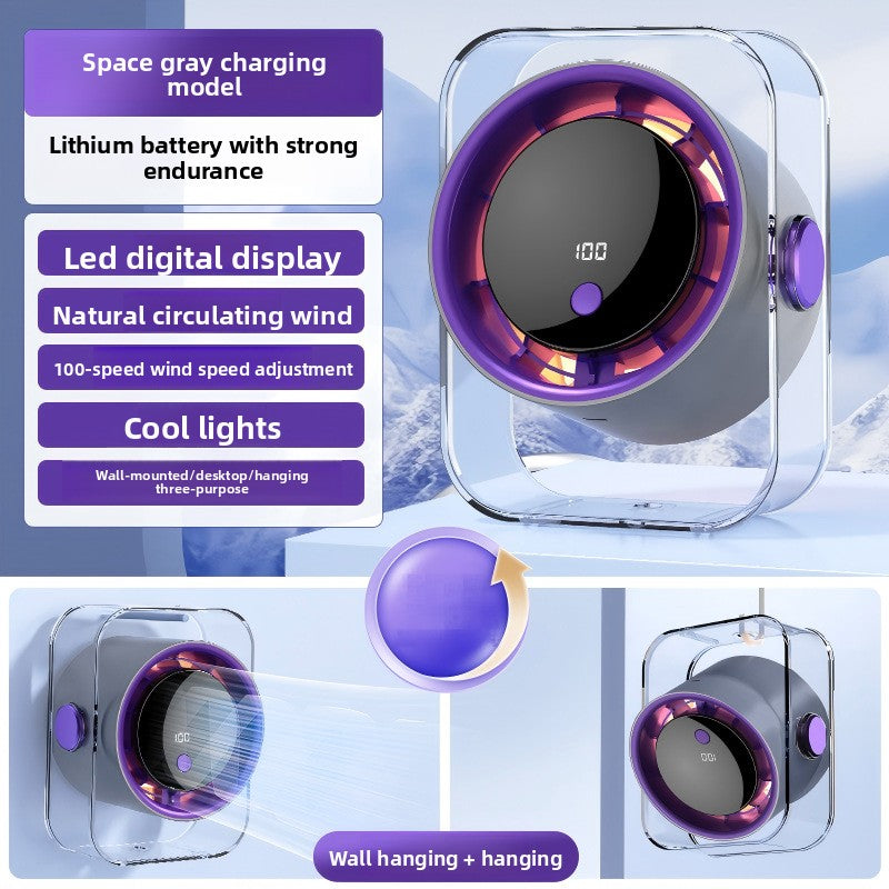 USB Rechargeable Desk Fan with Adjustable Speeds
